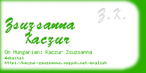 zsuzsanna kaczur business card